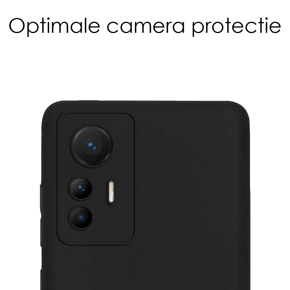 NoXx Hoes Geschikt voor Xiaomi 12 Lite Hoesje Cover Siliconen Back Case Hoes - Zwart - 2x