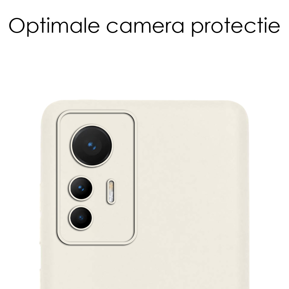 NoXx Hoes Geschikt voor Xiaomi 12 Lite Hoesje Cover Siliconen Back Case Hoes - Wit - 2x