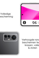 NoXx Hoes Geschikt voor Xiaomi 12 Lite Hoesje Cover Siliconen Back Case Hoes - Transparant - 2x
