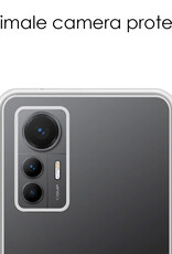 NoXx Hoes Geschikt voor Xiaomi 12 Lite Hoesje Cover Siliconen Back Case Hoes - Transparant - 2x