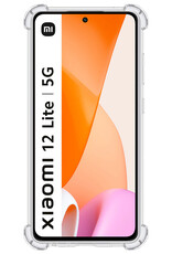 BASEY. Hoes Geschikt voor Xiaomi 12 Lite Hoesje Shock Proof Case Hoes Siliconen - Hoesje Geschikt voor Xiaomi 12 Lite Hoes Cover Shockproof - Transparant - 2 Stuks