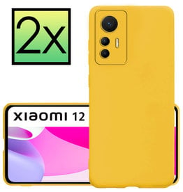 NoXx NoXx Xiaomi 12 Lite Hoesje Siliconen - Geel - 2 PACK
