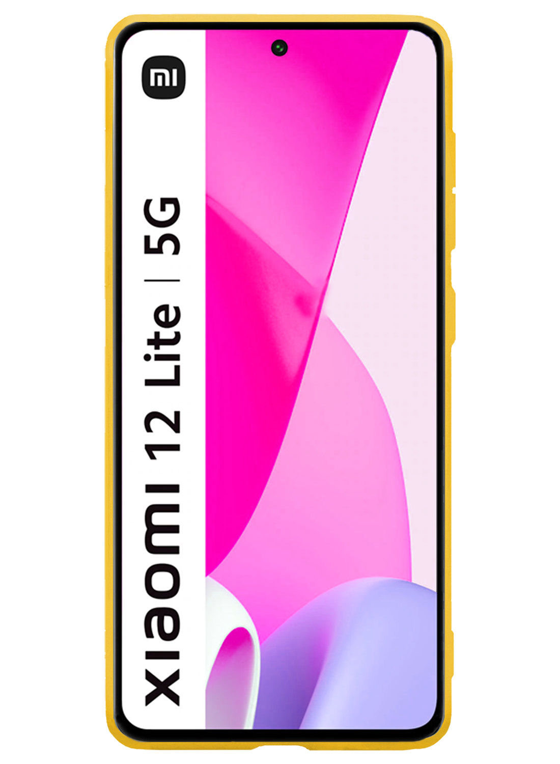 NoXx Hoes Geschikt voor Xiaomi 12 Lite Hoesje Cover Siliconen Back Case Hoes - Geel - 2x