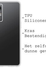 BASEY. Hoes Geschikt voor Xiaomi 12 Lite Hoesje Siliconen Back Cover Case - Hoesje Geschikt voor Xiaomi 12 Lite Hoes Cover Hoesje - Transparant