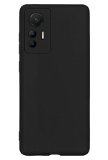 NoXx Hoes Geschikt voor Xiaomi 12 Lite Hoesje Cover Siliconen Back Case Hoes - Zwart