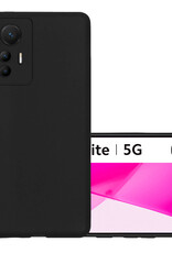 NoXx Hoes Geschikt voor Xiaomi 12 Lite Hoesje Cover Siliconen Back Case Hoes - Zwart