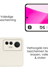 NoXx Hoes Geschikt voor Xiaomi 12 Lite Hoesje Cover Siliconen Back Case Hoes - Wit