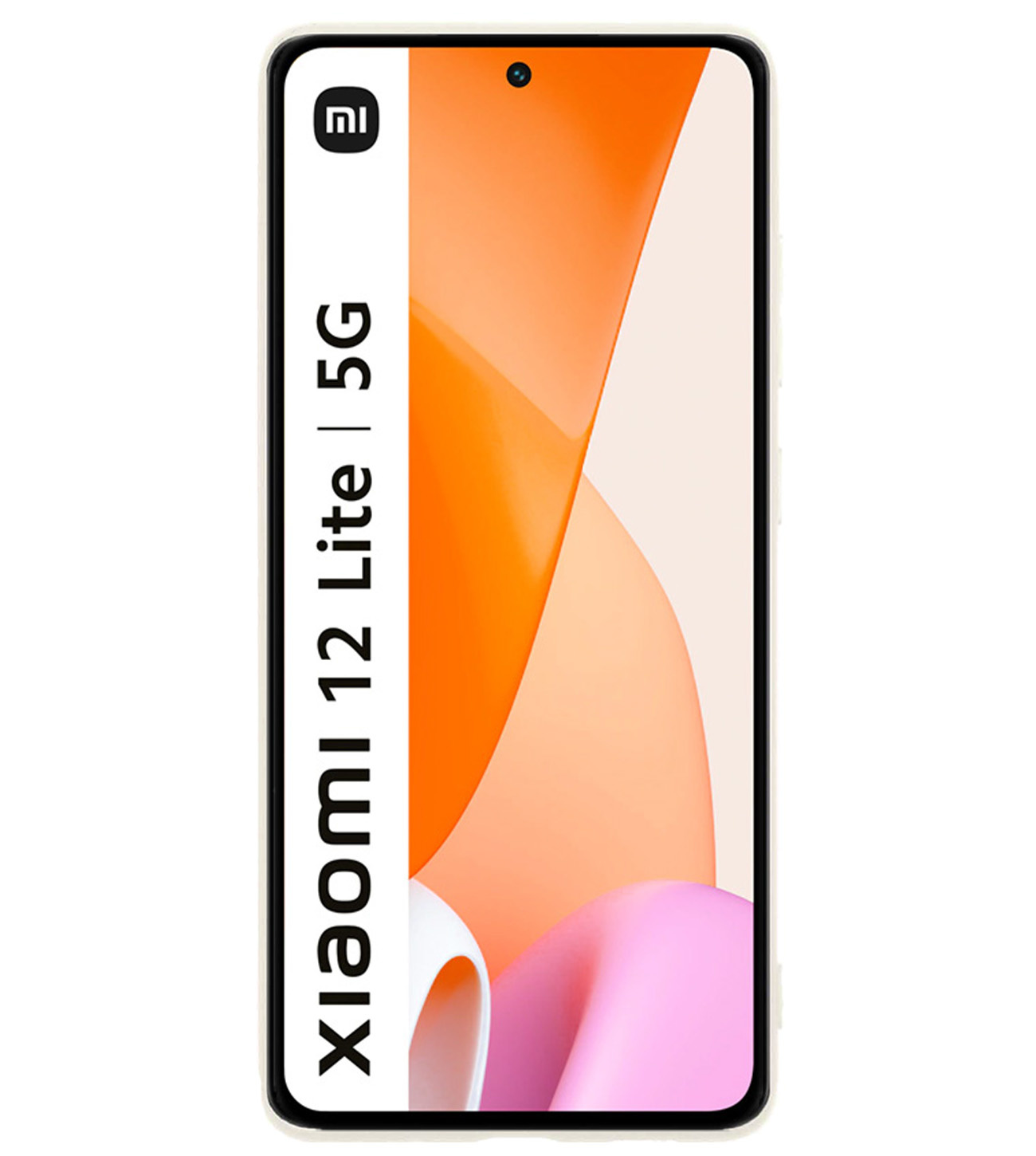 BASEY. Hoes Geschikt voor Xiaomi 12 Lite Hoesje Siliconen Back Cover Case - Hoesje Geschikt voor Xiaomi 12 Lite Hoes Cover Hoesje - Wit - 2 Stuks