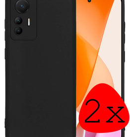 BASEY. BASEY. Xiaomi 12 Lite Hoesje Siliconen - Zwart - 2 PACK