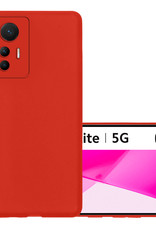NoXx Hoes Geschikt voor Xiaomi 12 Lite Hoesje Cover Siliconen Back Case Hoes - Rood