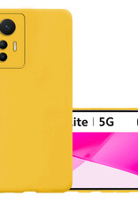 NoXx Hoes Geschikt voor Xiaomi 12 Lite Hoesje Cover Siliconen Back Case Hoes - Geel