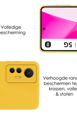 NoXx Hoes Geschikt voor Xiaomi 12 Lite Hoesje Cover Siliconen Back Case Hoes - Geel
