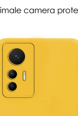 NoXx Hoes Geschikt voor Xiaomi 12 Lite Hoesje Cover Siliconen Back Case Hoes - Geel