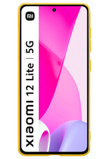 NoXx Hoes Geschikt voor Xiaomi 12 Lite Hoesje Cover Siliconen Back Case Hoes - Geel