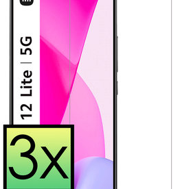 NoXx NoXx Xiaomi 12 Lite Screenprotector Glas Full Cover - 3 PACK