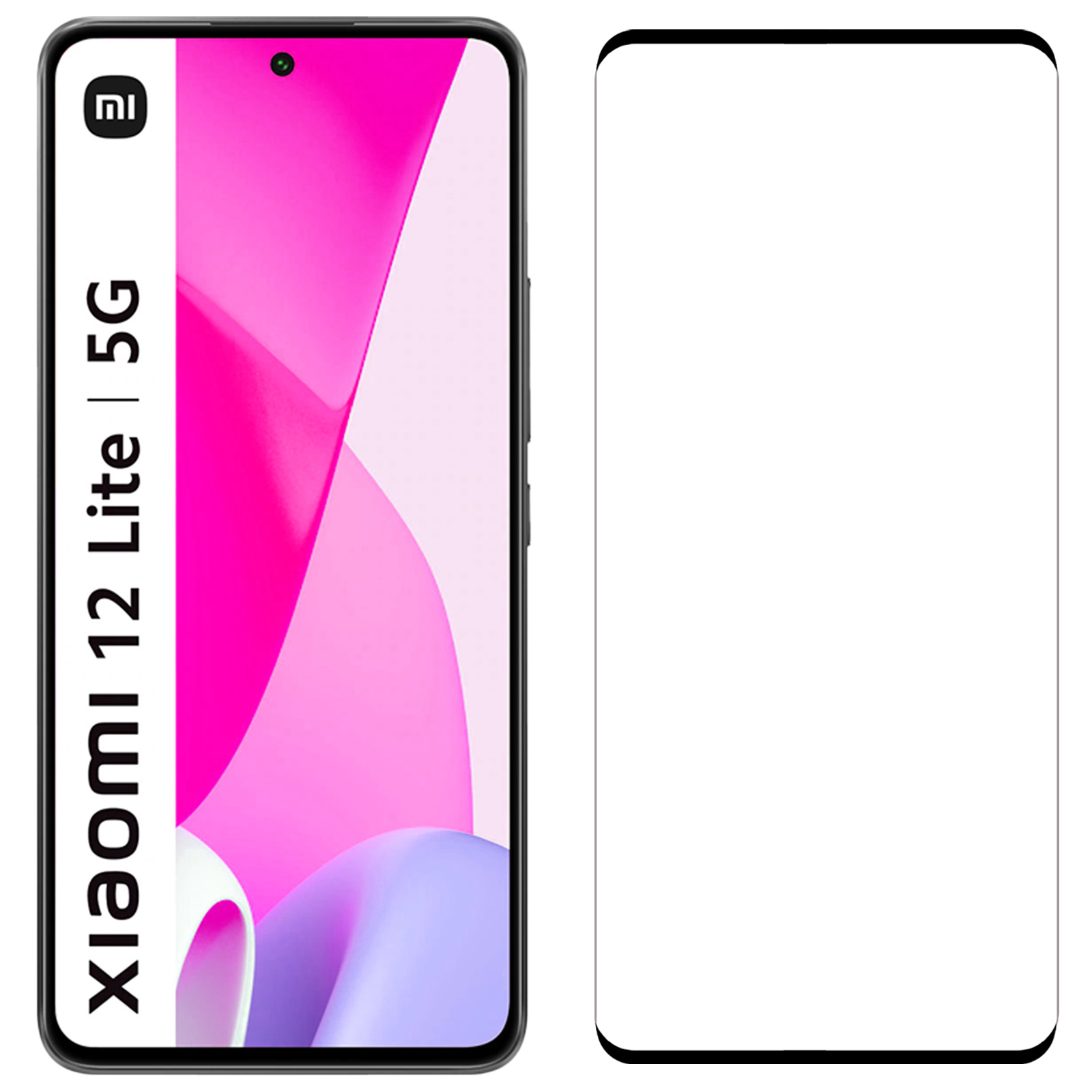 NoXx Screenprotector Geschikt voor Xiaomi 12 Lite Screenprotector Tempered Glass Gehard Glas Full Cover - 3x