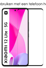 NoXx Screenprotector Geschikt voor Xiaomi 12 Lite Screenprotector Tempered Glass Gehard Glas Full Cover - 3x