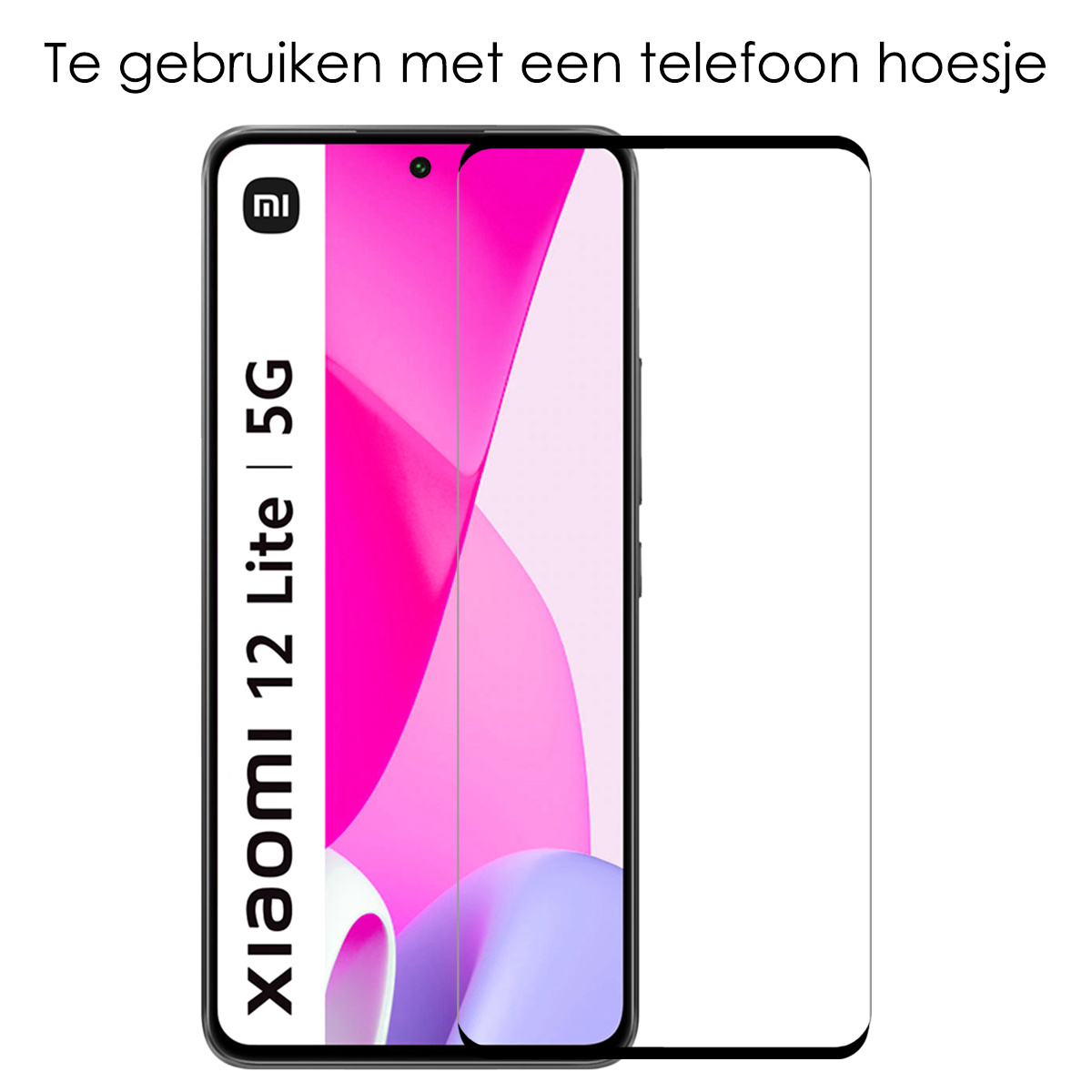 NoXx Screenprotector Geschikt voor Xiaomi 12 Lite Screenprotector Tempered Glass Gehard Glas Full Cover - 3x