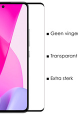 NoXx Screenprotector Geschikt voor Xiaomi 12 Lite Screenprotector Tempered Glass Gehard Glas Full Cover - 3x
