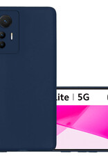 NoXx Hoes Geschikt voor Xiaomi 12 Lite Hoesje Cover Siliconen Back Case Hoes - Donkerblauw