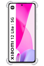NoXx Hoes Geschikt voor Xiaomi 12 Lite Hoesje Siliconen Cover Shock Proof Back Case Shockproof Hoes - Transparant - 2x