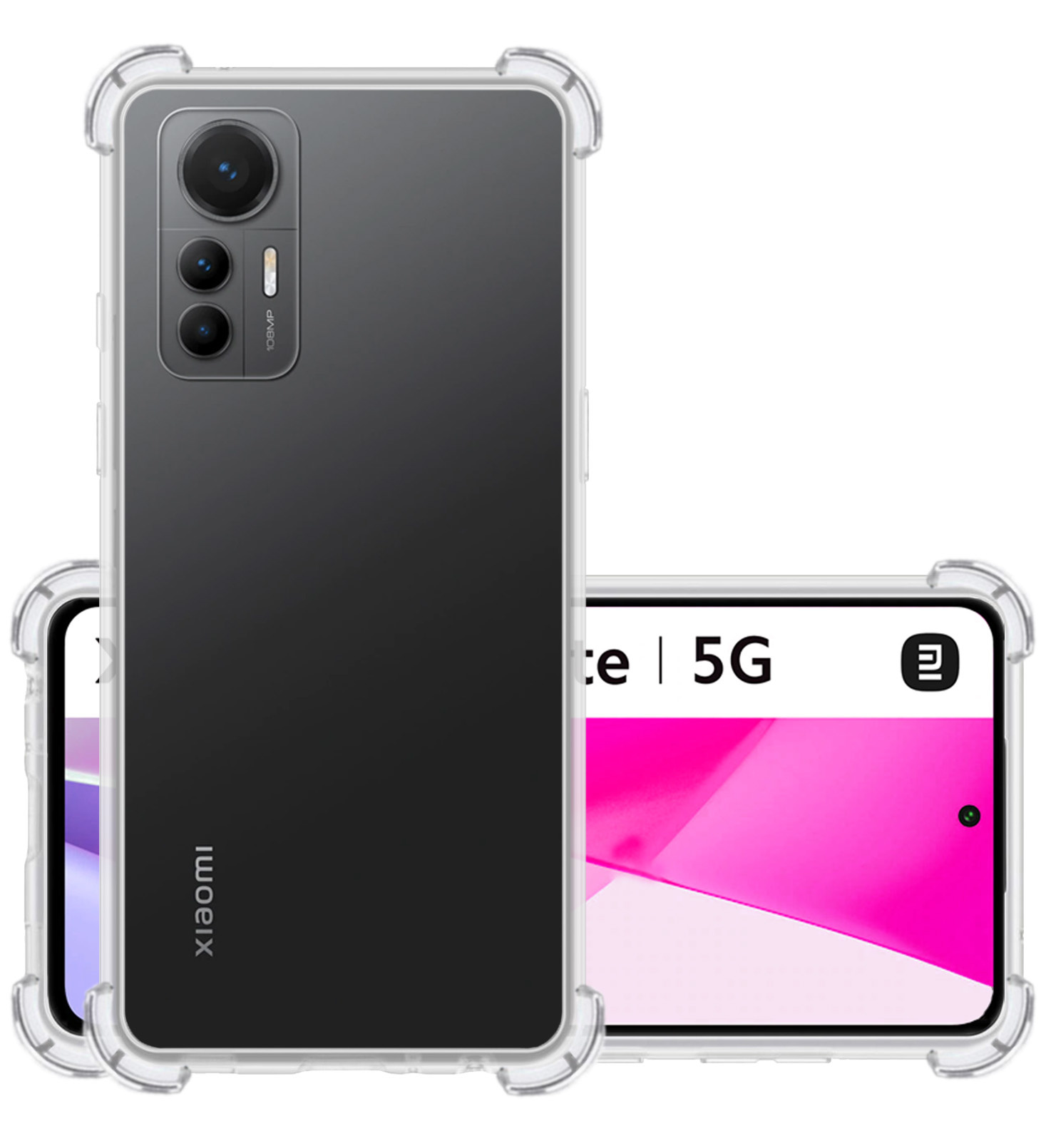 NoXx Hoes Geschikt voor Xiaomi 12 Lite Hoesje Siliconen Cover Shock Proof Back Case Shockproof Hoes - Transparant