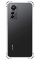 BASEY. Hoes Geschikt voor Xiaomi 12 Lite Hoesje Shock Proof Case Hoes Siliconen Met Screenprotector - Hoesje Geschikt voor Xiaomi 12 Lite Hoes Cover Shockproof - Transparant