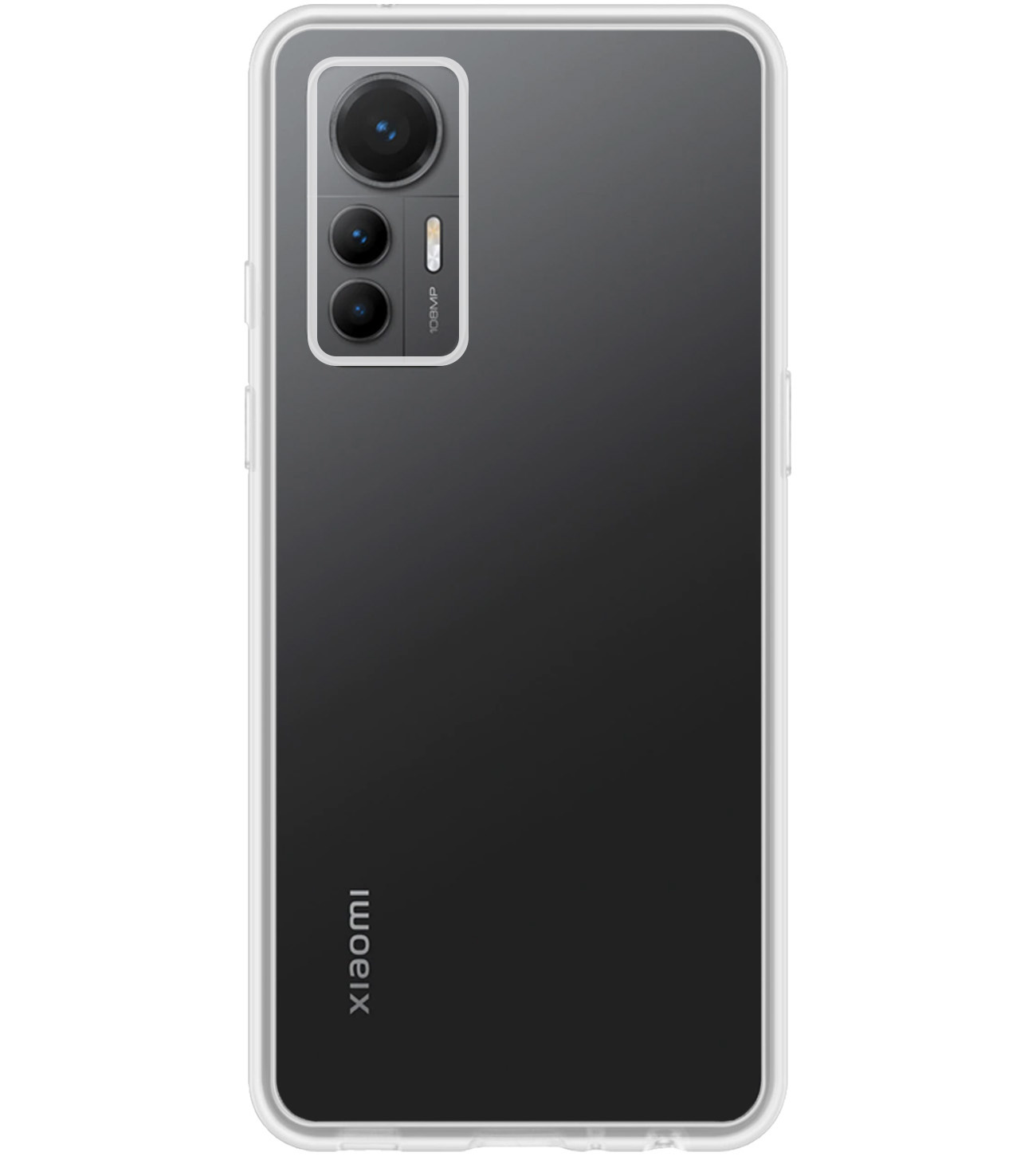 BASEY. Hoes Geschikt voor Xiaomi 12 Lite Hoesje Siliconen Back Cover Case Met Screenprotector - Hoesje Geschikt voor Xiaomi 12 Lite Hoes Cover Hoesje - Transparant