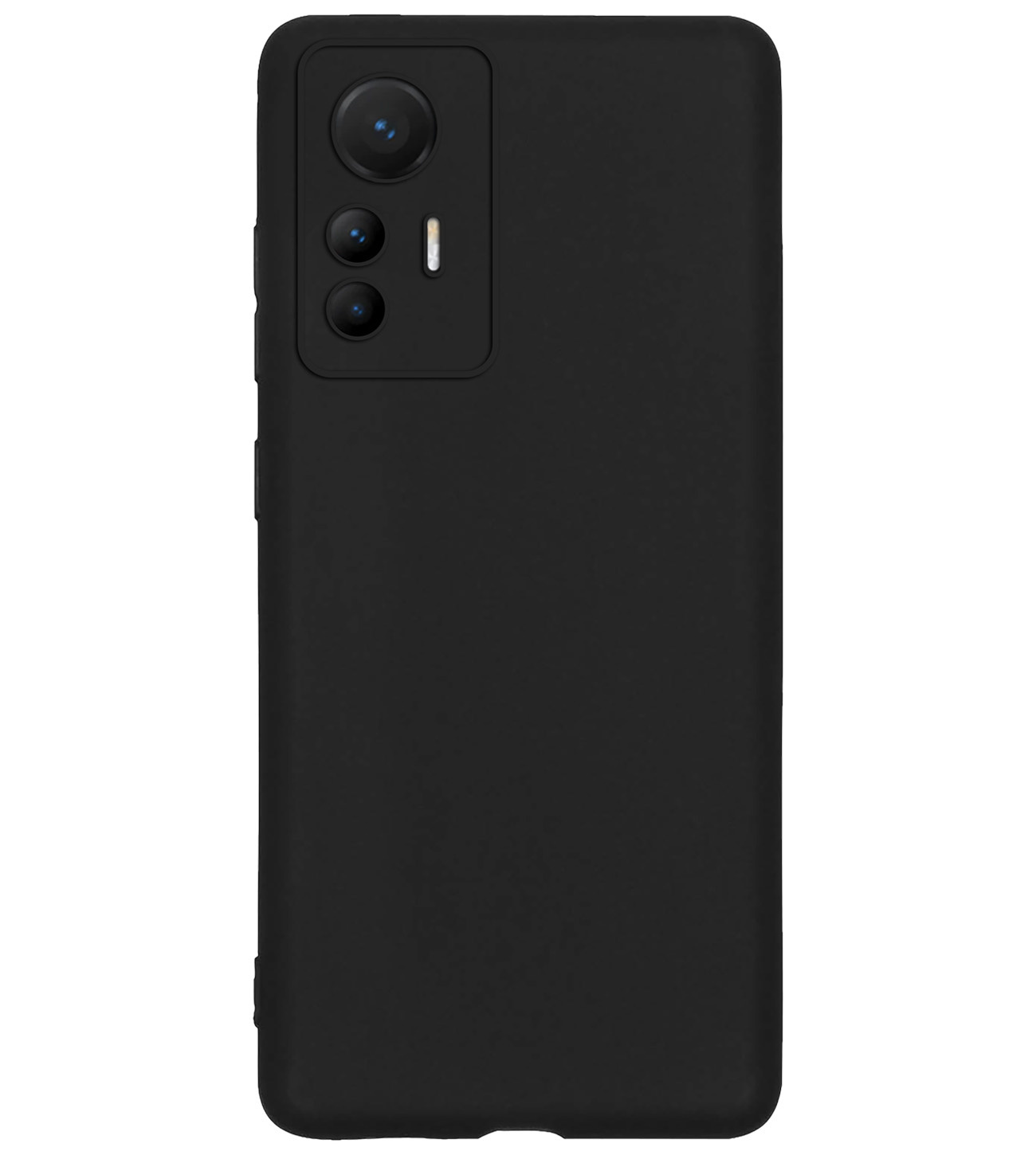 BASEY. Hoes Geschikt voor Xiaomi 12 Lite Hoesje Siliconen Back Cover Case Met Screenprotector - Hoesje Geschikt voor Xiaomi 12 Lite Hoes Cover Hoesje - Zwart