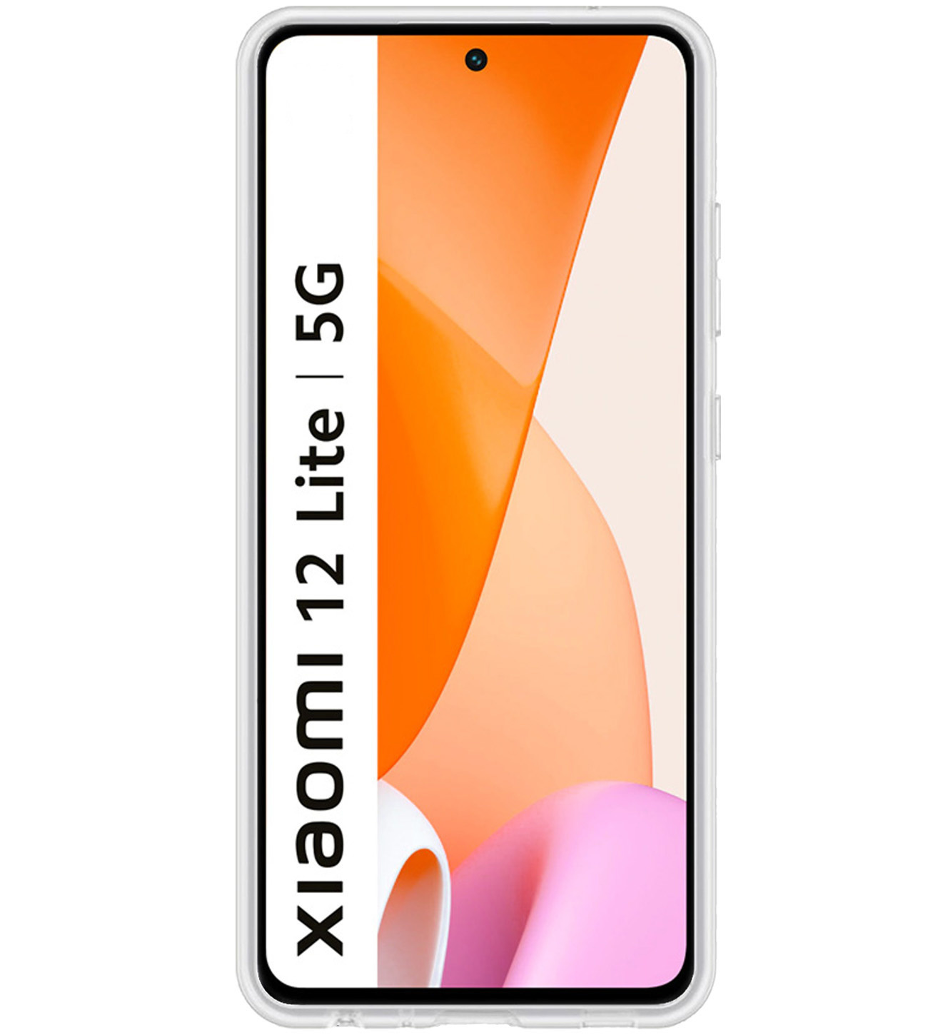 BASEY. Hoes Geschikt voor Xiaomi 12 Lite Hoesje Siliconen Back Cover Case Met 2x Screenprotector - Hoesje Geschikt voor Xiaomi 12 Lite Hoes Cover Hoesje - Transparant