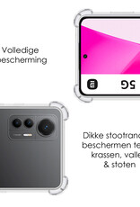 NoXx Hoes Geschikt voor Xiaomi 12 Lite Hoesje Siliconen Cover Shock Proof Back Case Shockproof Hoes Met Screenprotector - Transparant