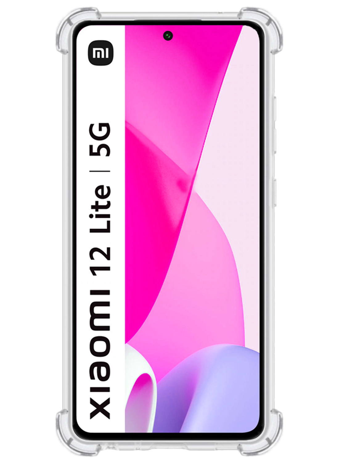 NoXx Hoes Geschikt voor Xiaomi 12 Lite Hoesje Siliconen Cover Shock Proof Back Case Shockproof Hoes Met Screenprotector - Transparant