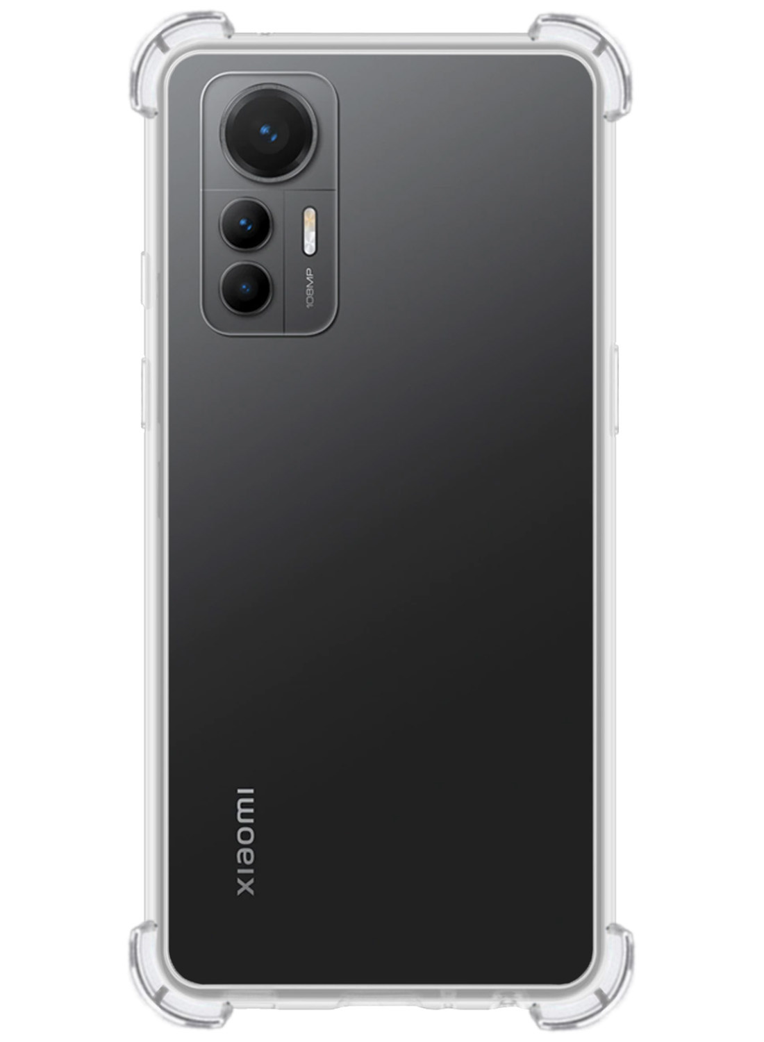 NoXx Hoes Geschikt voor Xiaomi 12 Lite Hoesje Siliconen Cover Shock Proof Back Case Shockproof Hoes Met Screenprotector - Transparant