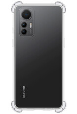 NoXx Hoes Geschikt voor Xiaomi 12 Lite Hoesje Siliconen Cover Shock Proof Back Case Shockproof Hoes Met 2x Screenprotector - Transparant