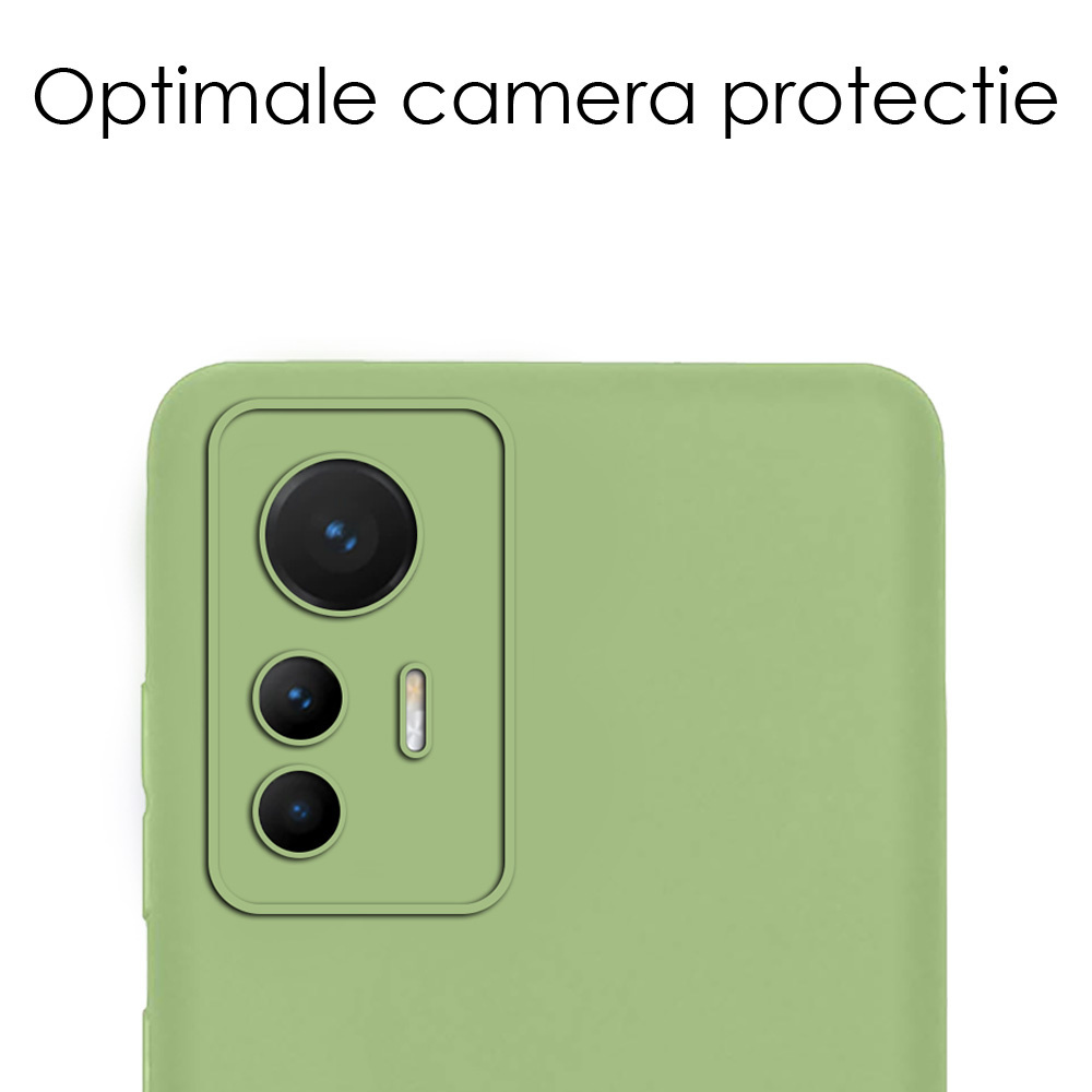 NoXx Hoes Geschikt voor Xiaomi 12 Lite Hoesje Cover Siliconen Back Case Hoes Met Screenprotector - Groen
