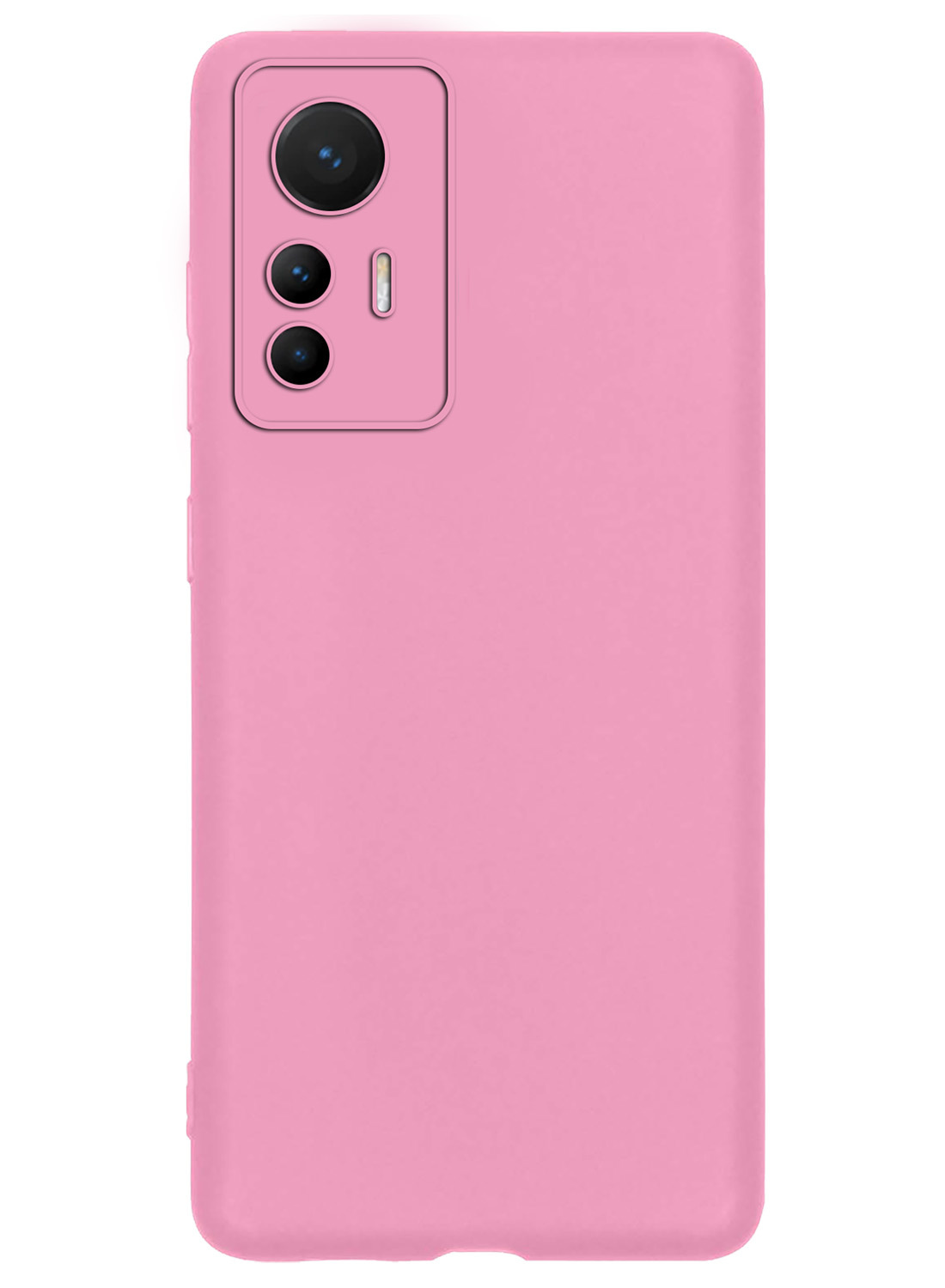 NoXx Hoes Geschikt voor Xiaomi 12 Lite Hoesje Cover Siliconen Back Case Hoes Met Screenprotector - Lichtroze