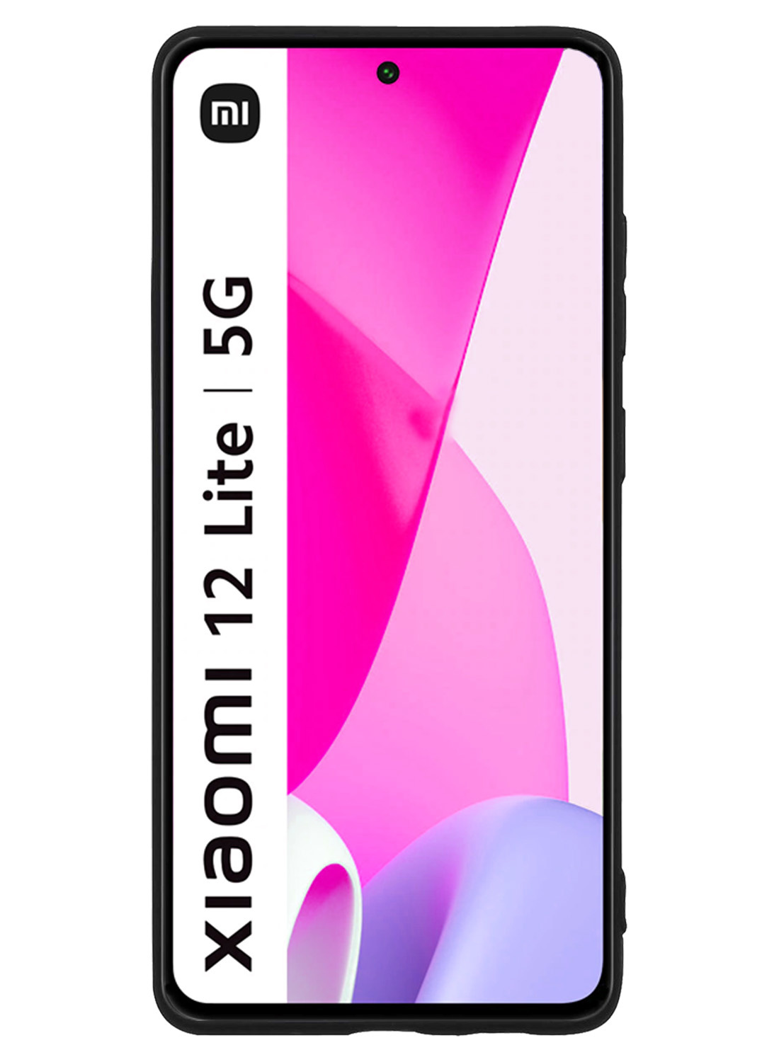 NoXx Hoes Geschikt voor Xiaomi 12 Lite Hoesje Cover Siliconen Back Case Hoes Met Screenprotector - Zwart