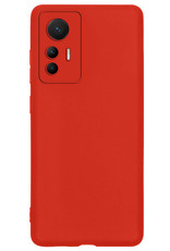 NoXx Hoes Geschikt voor Xiaomi 12 Lite Hoesje Cover Siliconen Back Case Hoes Met 2x Screenprotector - Rood