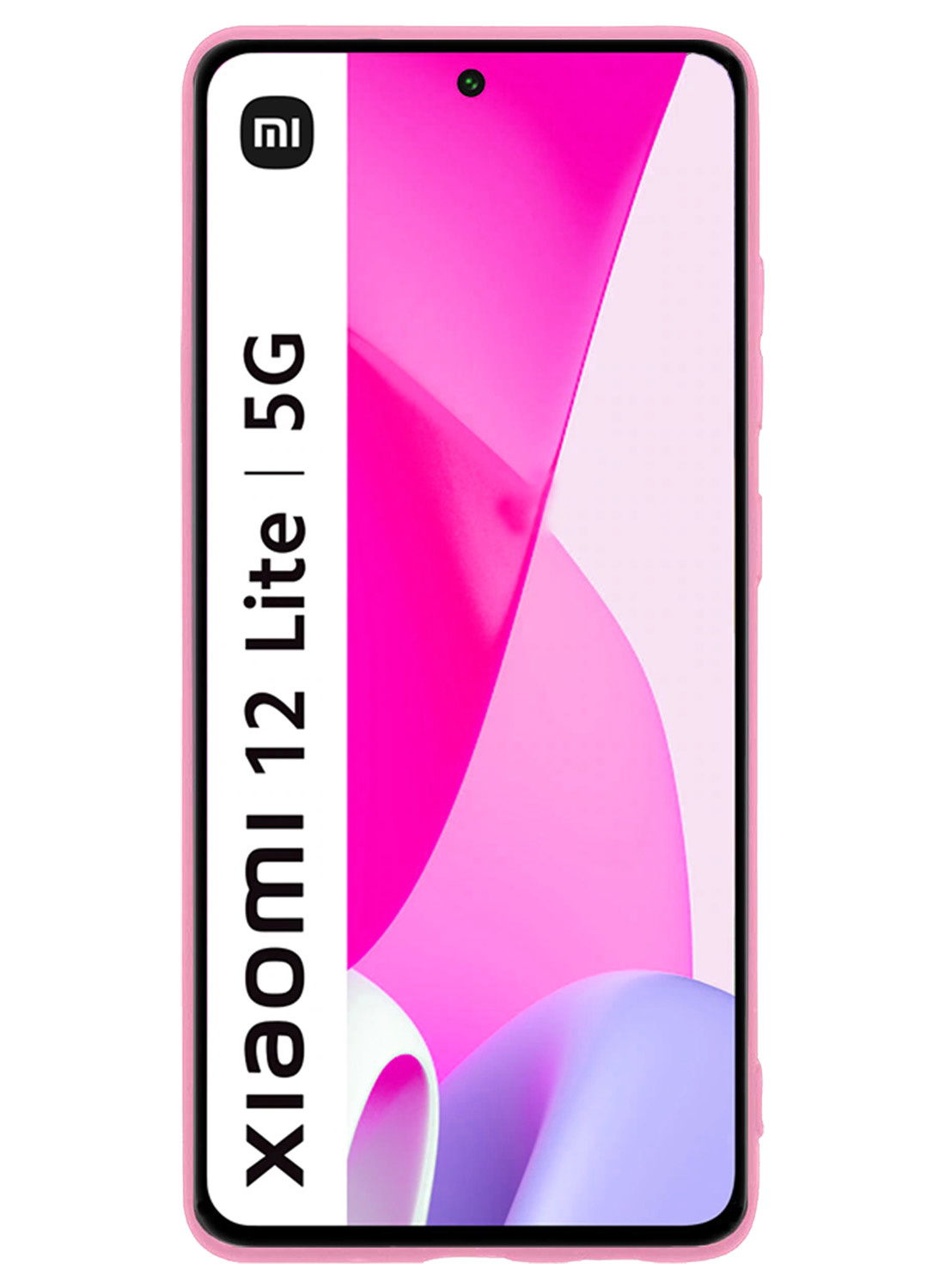 NoXx Hoes Geschikt voor Xiaomi 12 Lite Hoesje Cover Siliconen Back Case Hoes Met 2x Screenprotector - Lichtroze