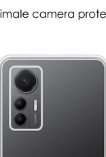 NoXx Hoes Geschikt voor Xiaomi 12 Lite Hoesje Cover Siliconen Back Case Hoes Met 2x Screenprotector - Transparant