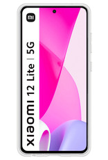 NoXx Hoes Geschikt voor Xiaomi 12 Lite Hoesje Cover Siliconen Back Case Hoes Met 2x Screenprotector - Transparant