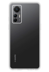 NoXx Hoes Geschikt voor Xiaomi 12 Lite Hoesje Cover Siliconen Back Case Hoes Met 2x Screenprotector - Transparant