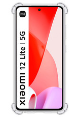 Nomfy Hoesje Geschikt voor Xiaomi 12 Lite Hoesje Shock Proof Cover Case Shockproof Met 2x Screenprotector - Hoes Geschikt voor Xiaomi 12 Lite Hoes Siliconen Back Case - Transparant