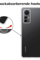 Nomfy Hoesje Geschikt voor Xiaomi 12 Lite Hoesje Siliconen Cover Case Met Screenprotector - Hoes Geschikt voor Xiaomi 12 Lite Hoes Back Case - Transparant