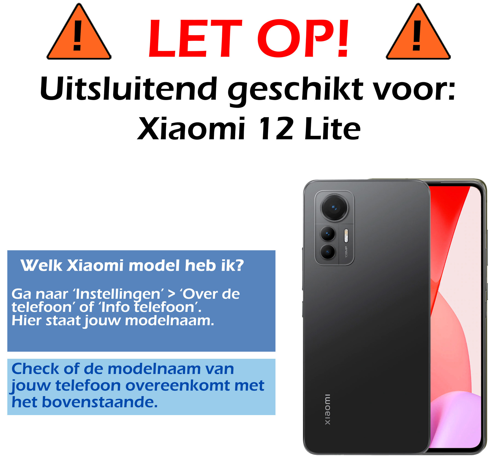 Nomfy Hoesje Geschikt voor Xiaomi 12 Lite Hoesje Siliconen Cover Case Met Screenprotector - Hoes Geschikt voor Xiaomi 12 Lite Hoes Back Case - Zwart