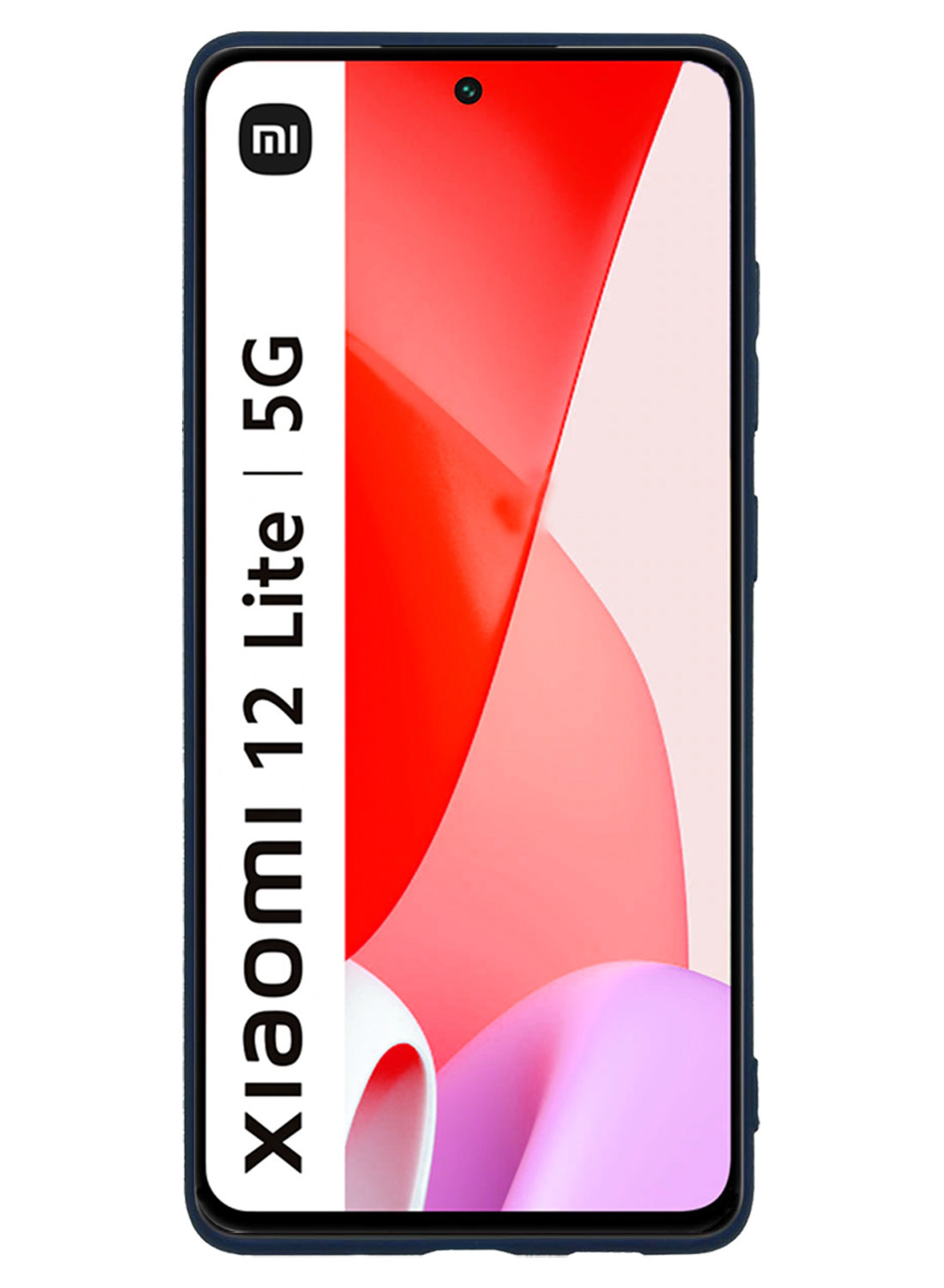 Nomfy Hoesje Geschikt voor Xiaomi 12 Lite Hoesje Siliconen Cover Case Met 2x Screenprotector - Hoes Geschikt voor Xiaomi 12 Lite Hoes Back Case - Donkerblauw