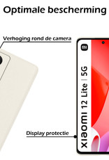 Nomfy Hoesje Geschikt voor Xiaomi 12 Lite Hoesje Siliconen Cover Case Met 2x Screenprotector - Hoes Geschikt voor Xiaomi 12 Lite Hoes Back Case - Wit