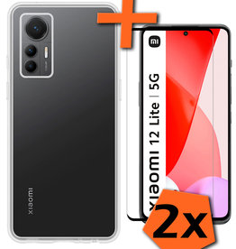 Nomfy Nomfy Xiaomi 12 Lite Hoesje Siliconen Met 2x Screenprotector - Transparant