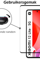 Nomfy Xiaomi 12 Lite Hoesje Siliconen Case Back Cover Met Screenprotector - Xiaomi 12 Lite Hoes Cover Silicone - Zwart