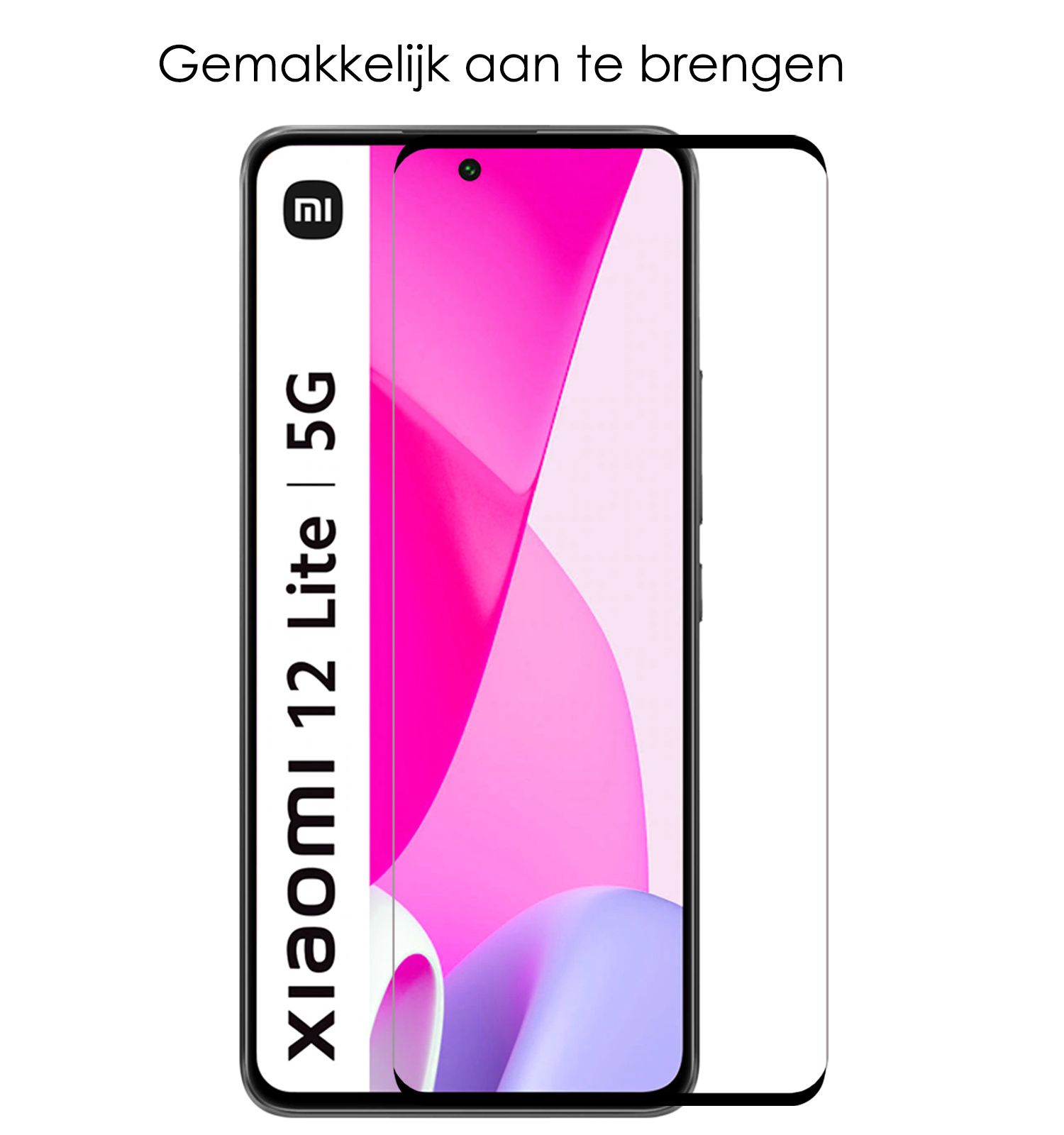 NoXx Hoes Geschikt voor Xiaomi 12 Lite Hoesje Cover Siliconen Back Case Hoes Met Screenprotector - Zwart